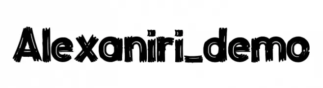 Alexaniri_demo  नि: शुल्क फ़ॉन्ट्स डाउनलोड