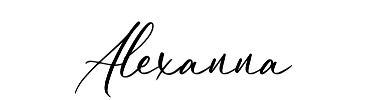 Alexanna  font caratteri gratis