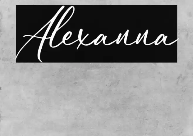 Alexanna Font examples