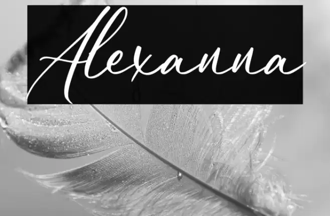 Alexanna Font examples