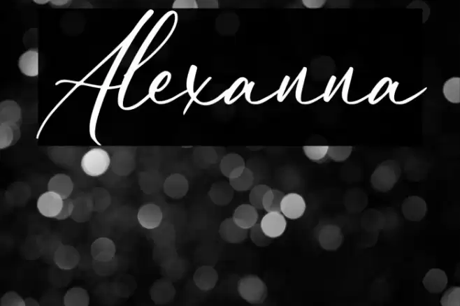 Alexanna Font examples