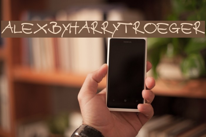 AlexbyHarryTroeger Font examples