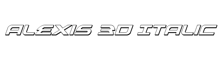 Alexis 3D Italic  नि: शुल्क फ़ॉन्ट्स डाउनलोड
