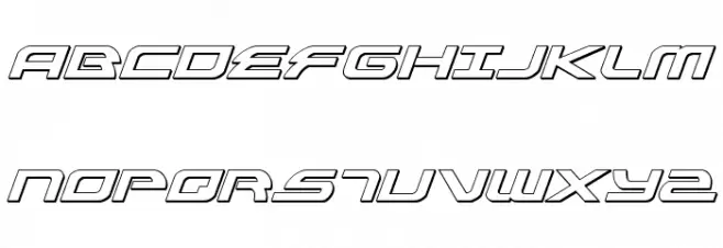 Alexis 3D Italic Schriftart Groß