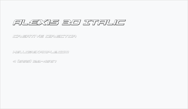 Alexis 3D Italic Business Card