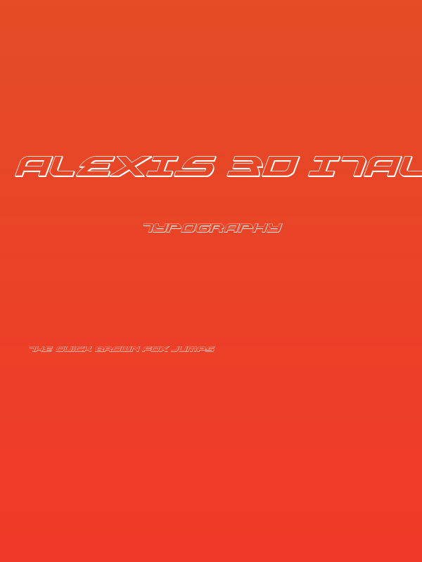 Alexis 3D Italic Poster