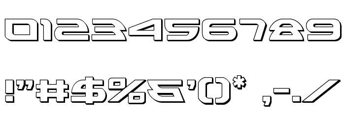 Alexis 3D Font OTHER CHARS