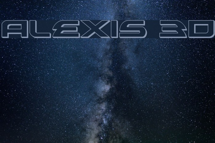 Alexis 3D Font examples