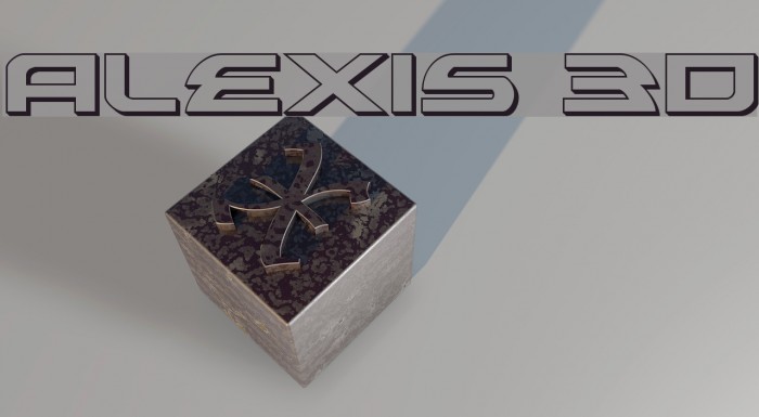 Alexis 3D Font examples
