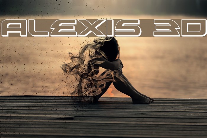 Alexis 3D Font examples