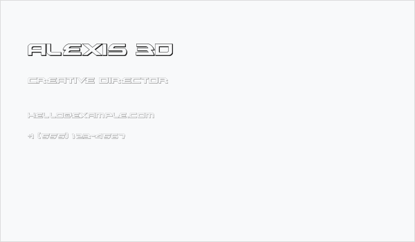 Alexis 3D Business Card