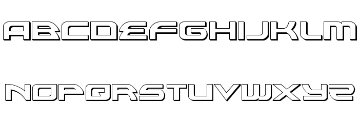 Alexis 3D Font LOWERCASE
