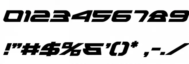 Alexis Bold Italic Font OTHER CHARS