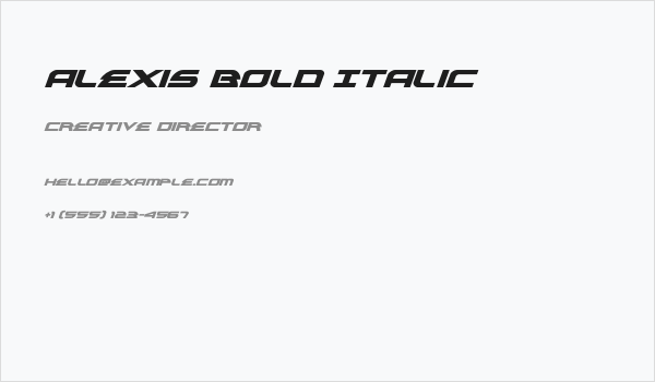 Alexis Bold Italic Business Card