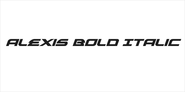 Alexis Bold Italic Logo