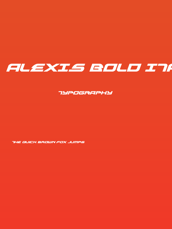 Alexis Bold Italic Poster