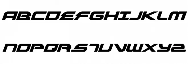 Alexis Bold Italic Schriftart Groß