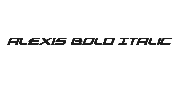 Alexis Bold Italic Logo