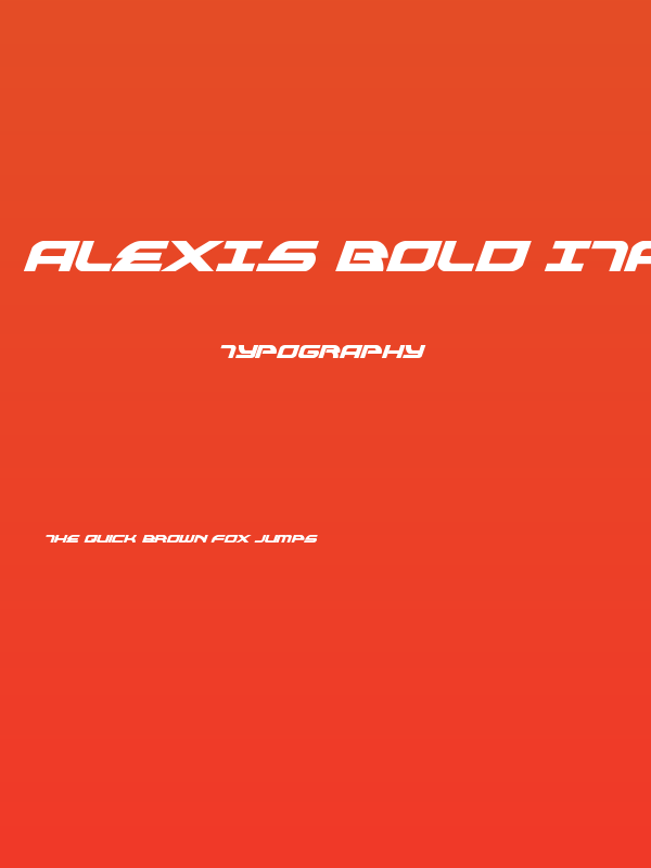 Alexis Bold Italic Poster
