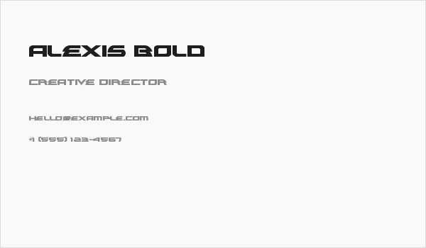 Alexis Bold Business Card