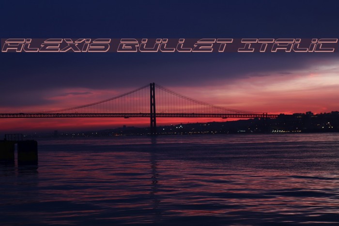 Alexis Bullet Italic Polices examples