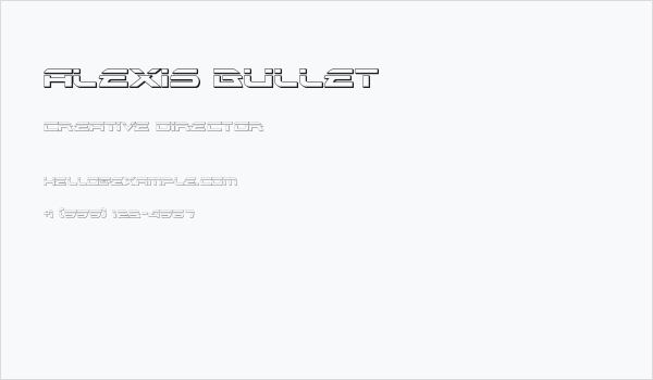 Alexis Bullet Business Card