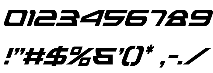 Alexis Condensed Italic Font OTHER CHARS