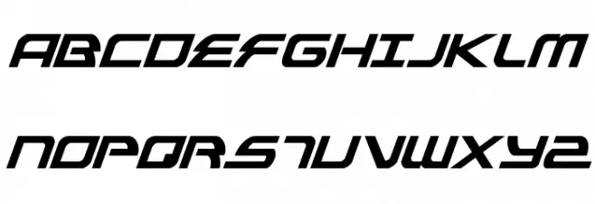 Alexis Condensed Italic Schriftart Groß