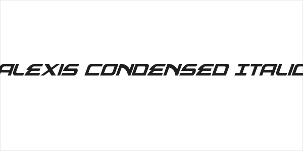 Alexis Condensed Italic Logo