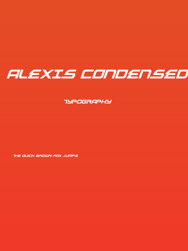 Alexis Condensed Italic Poster