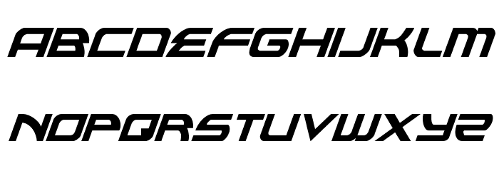 Alexis Condensed Italic Font LOWERCASE