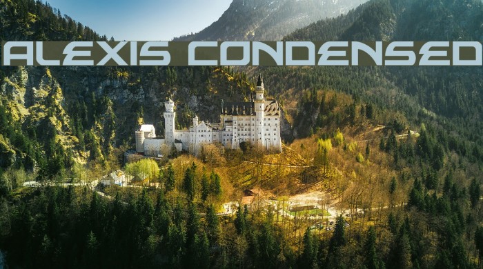 Alexis Condensed Font examples