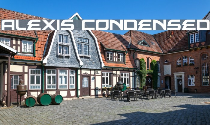 Alexis Condensed Font examples