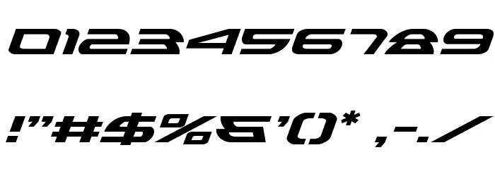 Alexis Expanded Italic Font OTHER CHARS