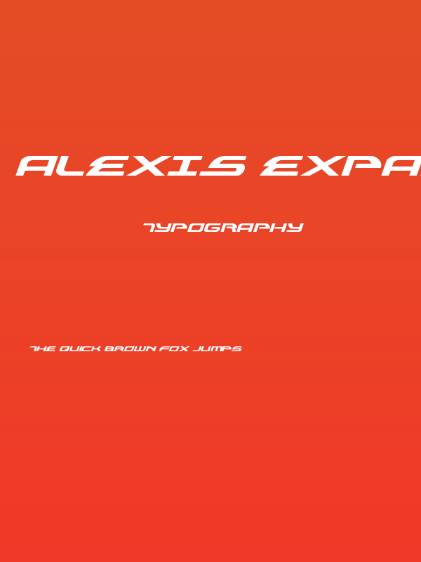 Alexis Expanded Italic Poster