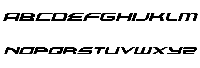 Alexis Expanded Italic Font LOWERCASE