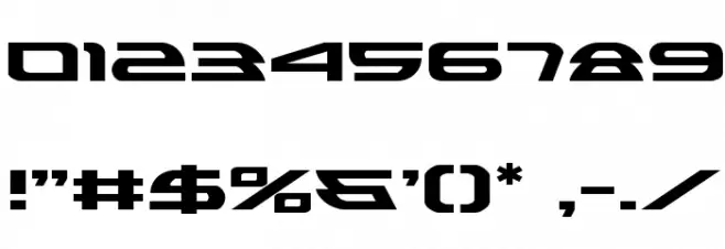 Alexis Expanded Font OTHER CHARS