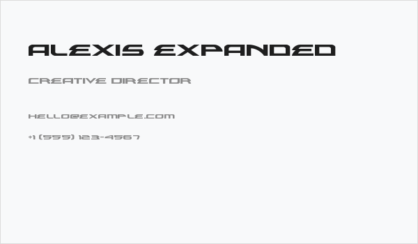 Alexis Expanded Business Card