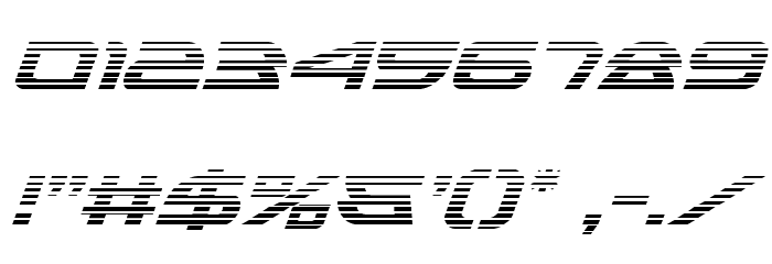 Alexis Gradient Italic Font OTHER CHARS