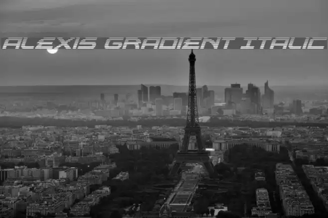 Alexis Gradient Italic Font examples
