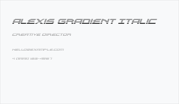 Alexis Gradient Italic Business Card