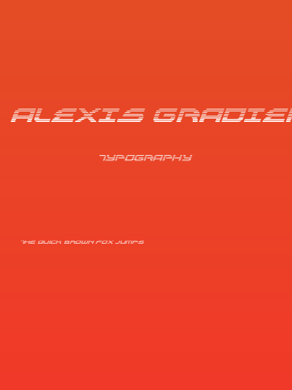 Alexis Gradient Italic Poster