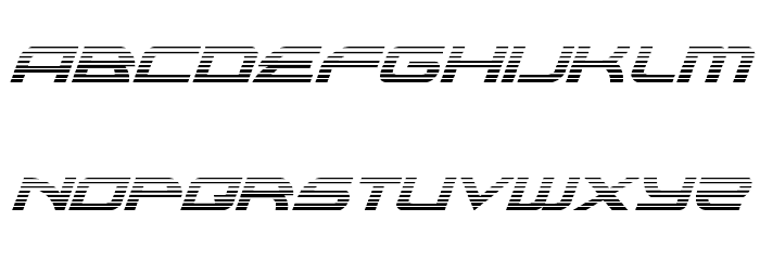 Alexis Gradient Italic Font LOWERCASE