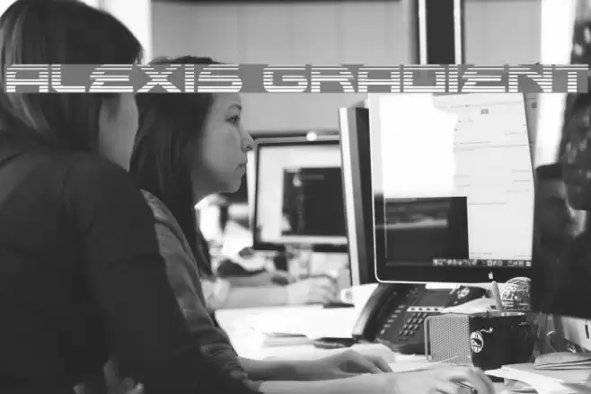 Alexis Gradient Font examples
