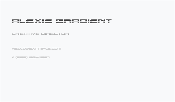 Alexis Gradient Business Card