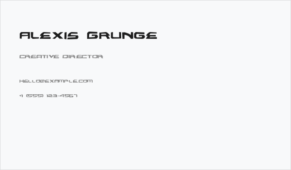 Alexis Grunge Business Card