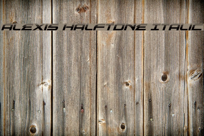 Alexis Halftone Italic Example 2