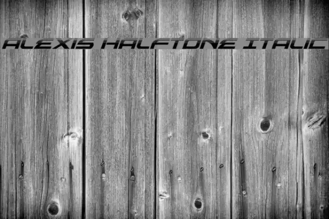 Alexis Halftone Italic Font examples