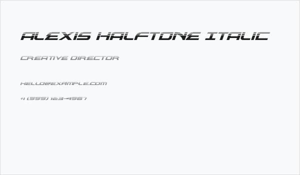 Alexis Halftone Italic Business Card