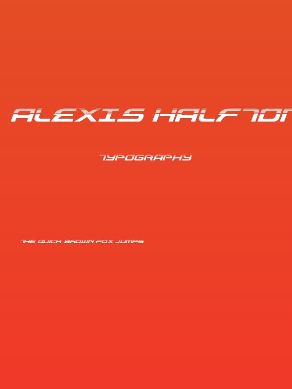 Alexis Halftone Italic Poster